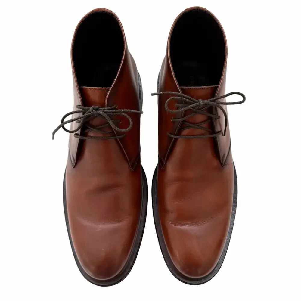 Adam Derrick To Boot Richard Chukka Boots Cognac Trapper Leather Size 10 EUC